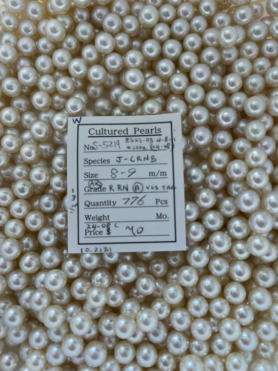 South Sea White - 8 - - 9mm - AKOYA - R-RN A VLS TAA - S-5219