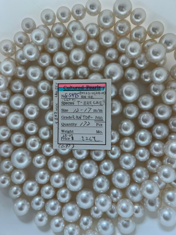 South Sea White - 12 - - 17mm - R-RN TOP- AAA - S-5475