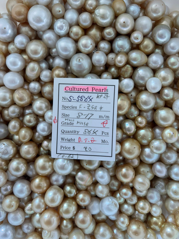 South Sea Natural Gold - 8 - - 17mm - Multi MM SR cham DT - S-5864