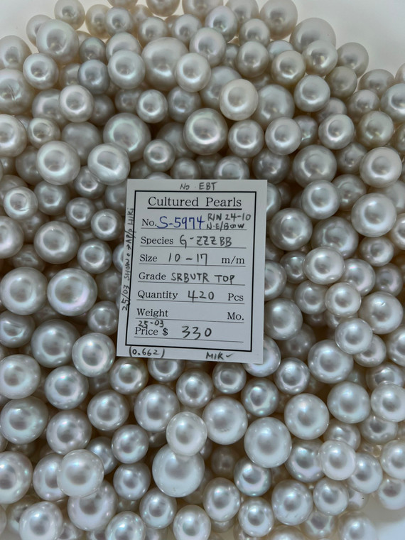 South Sea White - 10 - - 17mm - SR-BU-TR TOP - S-5974