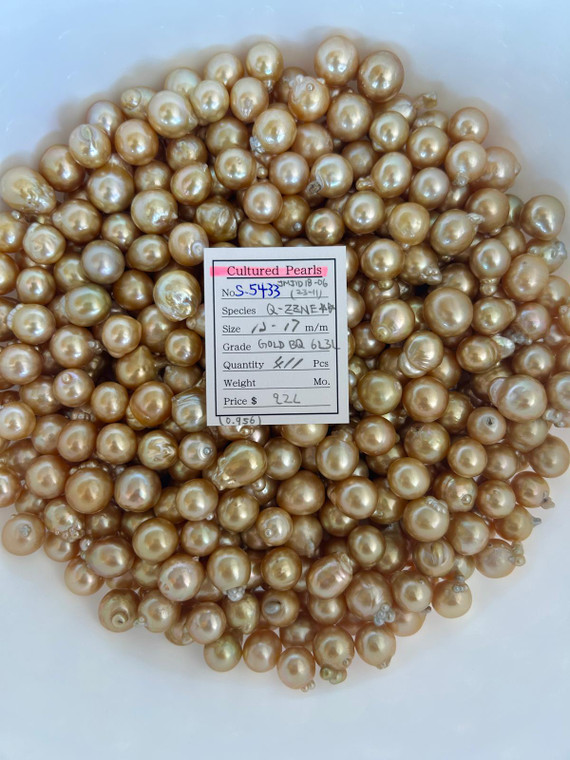 South Sea Natural Gold - 12 - - 17mm - GOLD BQ 6L3L - <TAG> - S-5433
