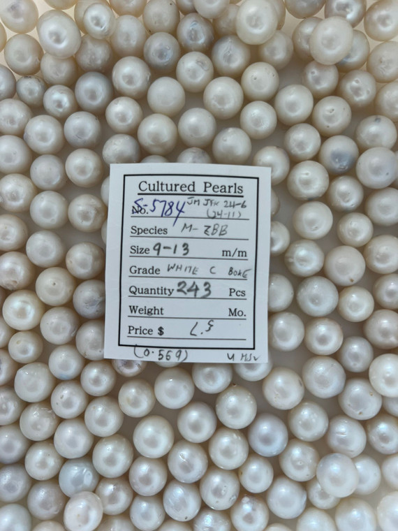 South Sea White - 9 - - 13mm - White C - S-5784