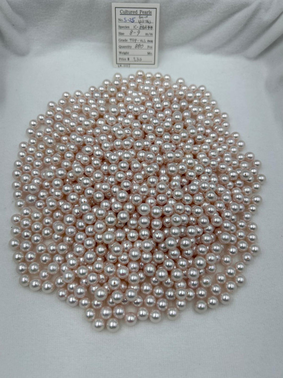 Akoya - 8 - - 9mm - TOP- VLS AAA - <TAG> - S-25