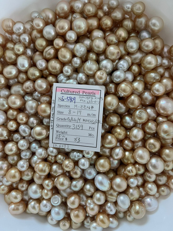 South Sea Natural Gold - 8 - - 17mm - G/LG/Y MMSB 6L3L - S-5909