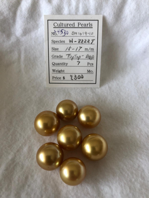 South Sea Dyed Gold - 15 - - 17mm - TOPTOP- AAA/AA - <TAG> - S-4530