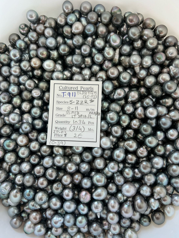 Tahiti - 8 - - 11mm - SS MED LT DPSB 3L AAA/AA ( 3 / 4 ) - T-911