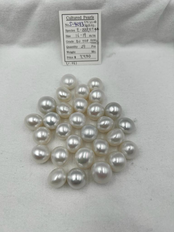 South Sea White - 16 - - 19mm - BU TOP XXXBIG - <TAG> - S-4293