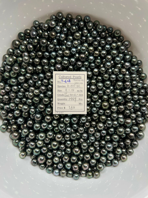 Tahiti - 8 - - 14mm - LT GRN RN 6L- AAA - <TAG> - T-628