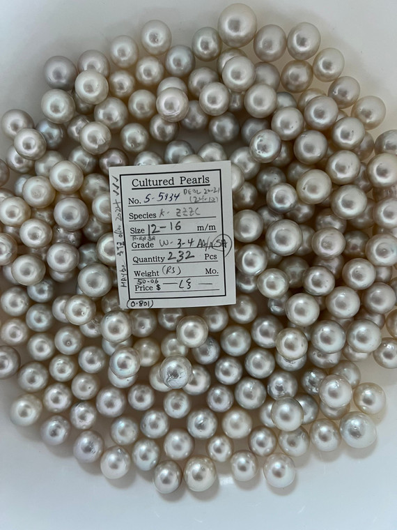 South Sea White - 12 - - 15mm - R-RN-SR W- 3L2L1L - S-5934