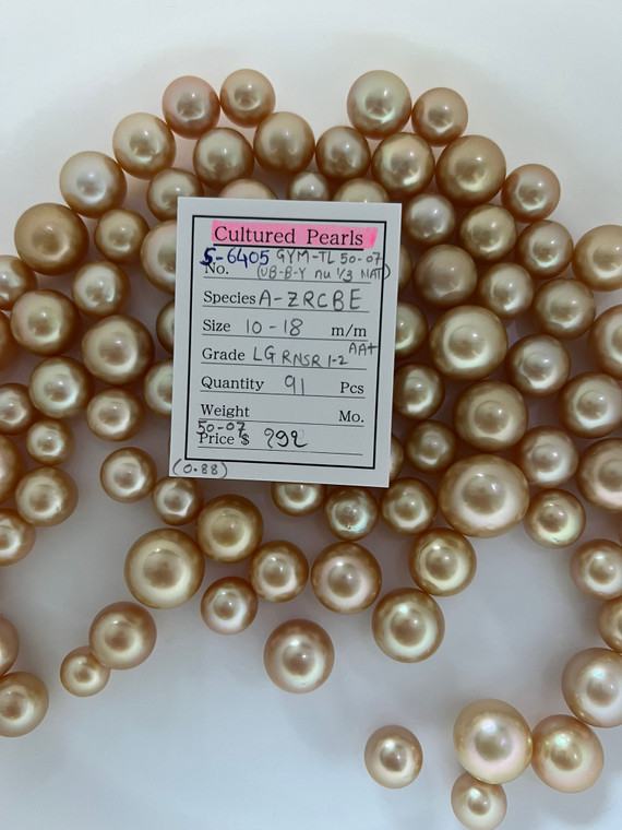 South Sea Natural Gold - 10 - - 18mm - LG RNSR 1-2 AA+ - <TAG> - S-6405