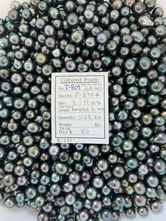 Tahiti - 7 - - 11mm - DK GRN MMBUSB 3L AAA - <TAG> - T-809