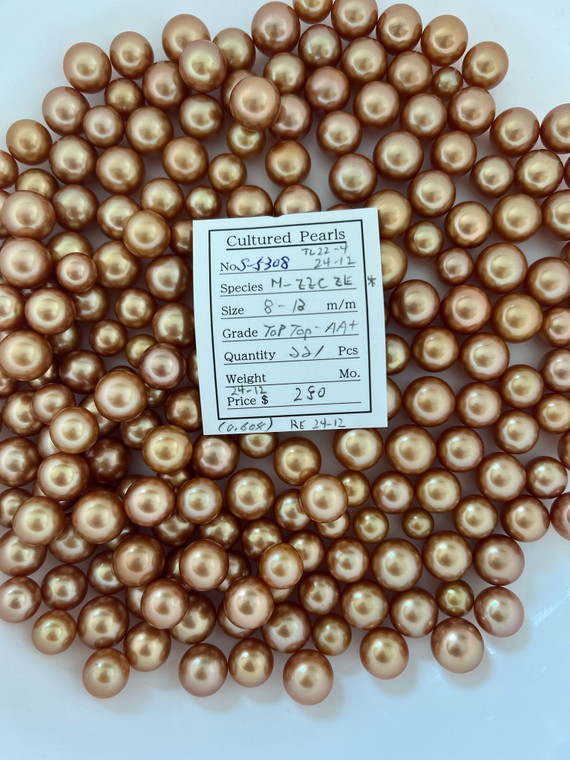 South Sea Dyed Gold - 8 - - 13mm - TOPTOP- AA+ - <TAG> - S-5308