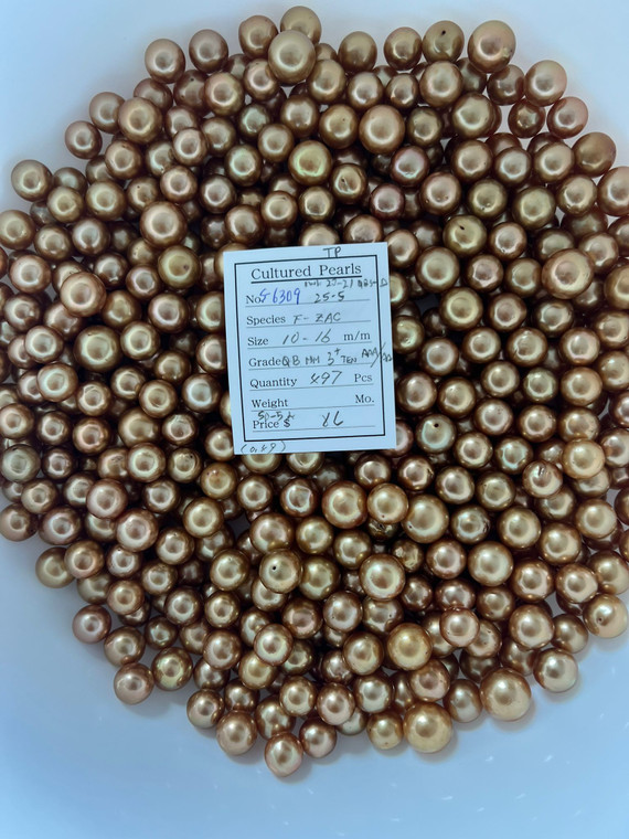 South Sea Dyed Gold - 10 - - 16mm - QB MM 3+ TEN AAA/AA - <TAG> - S-6309