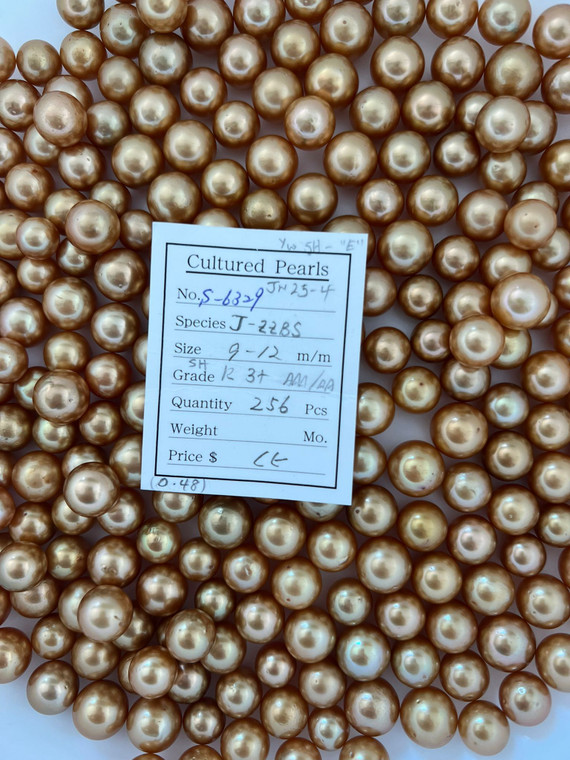 South Sea Dyed Gold - 9 - - 12mm - SH R 3+ AAA/AA - <TAG> - S-6329