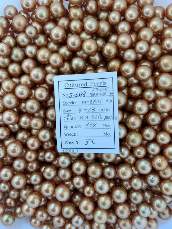 South Sea Dyed Gold - 9 - - 13mm - SH RN 3+/3 AAA/AA - <TAG> - S-6338