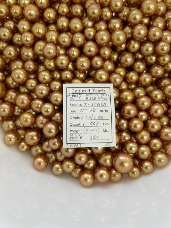 South Sea Dyed Gold - 11 - - 18mm - R 1-2/2 AAA- - S-6627