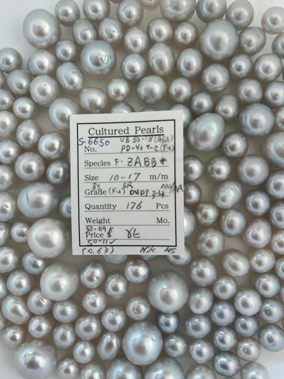 South Sea White - 10 - - 17mm - BS (FU) SROVDP 3-4 AAA/AA - S-6650