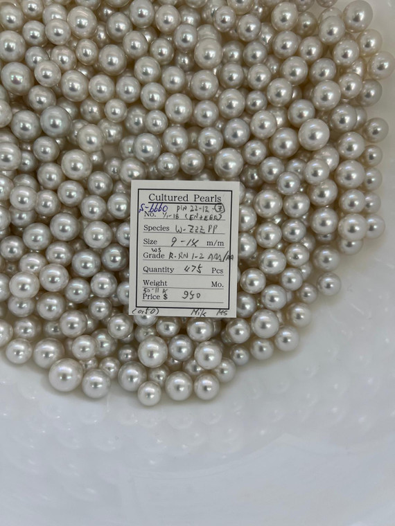 South Sea White - 9 - - 14mm - WS R-RN 1-2 AAA/AA - S-6660
