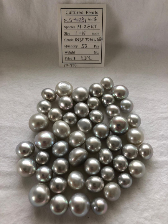 South Sea White - 11 --  16mm - BU TOP6L BOB - <TAG> - S-4281