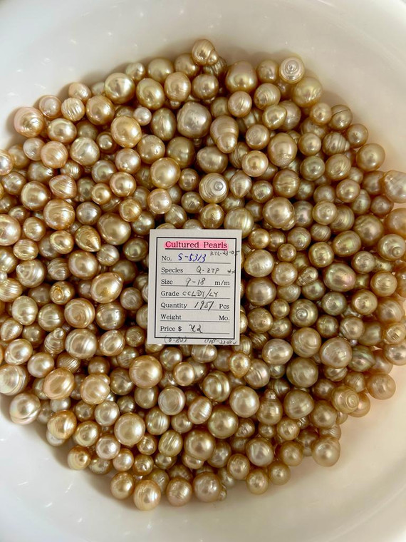 South Sea Natural Gold - 9 - - 18mm - DY/LY CCL - <TAG> - S-5313