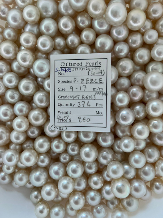 South Sea White - 9 - - 17mm - W/OFF R-RN 3 AAA/AA - <TAG> - S-6435