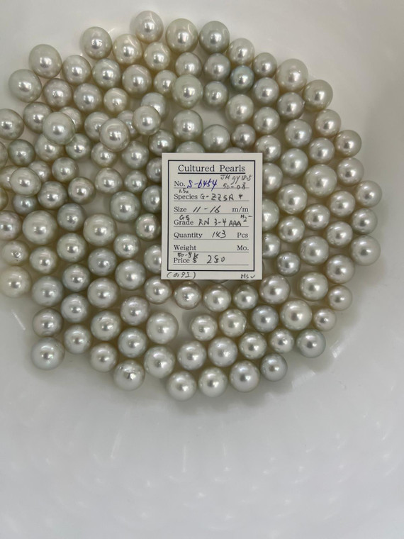 South Sea White - 11 - - 16mm - G/S RN 3-4 AAA M2- - <TAG> - S-6454