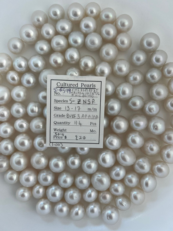 South Sea White - 13 - - 17mm - BUBF 3 AAA/AA - <TAG> - S-6599