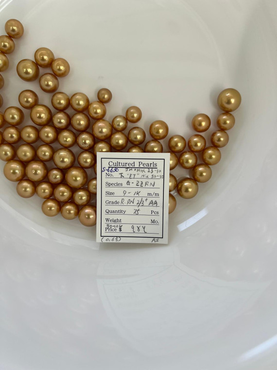 South Sea Dyed Gold - 9 - - 14mm - R-RN 2/3+ AA - S-6630