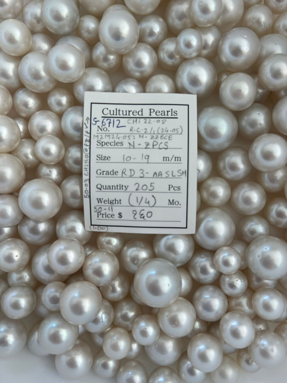 South Sea White - 10 - - 19mm - RD 3- AA SL SH ( 1 / 4 ) - S-6712