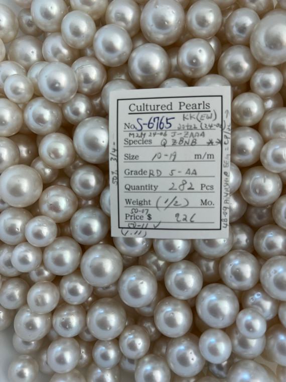 South Sea White - 10 - - 19mm - RD 5- AA ( 1 / 2 ) - S-6765
