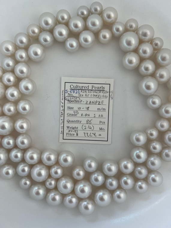 South Sea White - 10 - - 18mm - W/S R-RN 1 AA ( 2 / 4 ) - S-6821