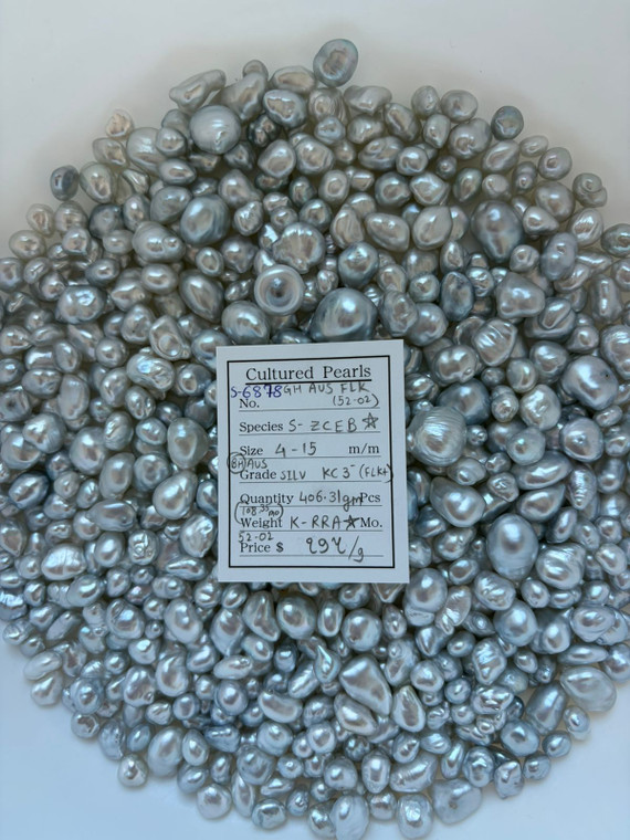 South Sea White - 4 - - 15mm - (BH) AUS SILV KC 3- (FLK+) - S-6878