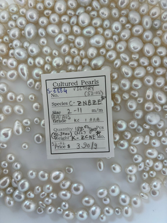 South Sea White - 2 - - 11mm - (BH) AUS KC 1 AAA (2 / 2 ) - S-6884