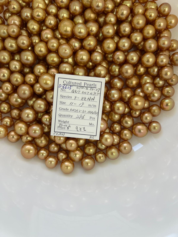 South Sea Dyed Gold - 11 - - 19mm - RNSR 2-3+ AAA/AA - <TAG> - S-6625