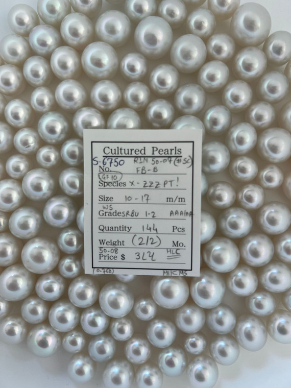 South Sea White - 10 - - 17mm - WS SRBU 1-2 AAA/AA ( 2 / 2 ) - <TAG> - S-6750