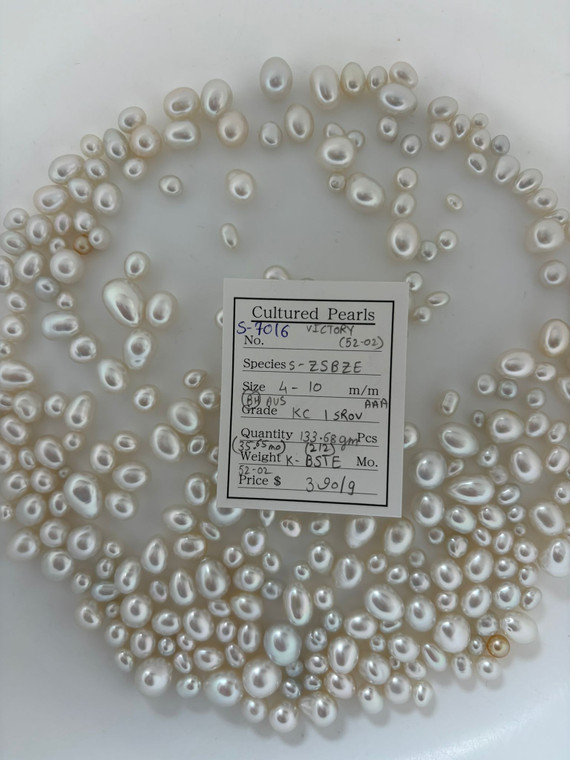 South Sea White - 4 - - 10mm - (BH) AUS KC 1 SROV AAA ( 2 / 2 ) - S-7016