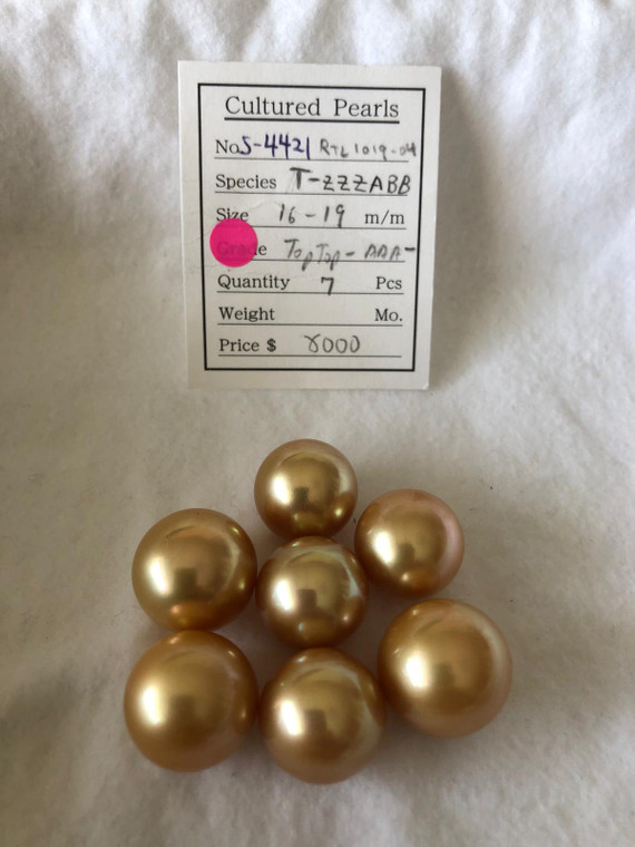 South Sea Dyed Gold - 16 - - 19mm - TOPTOP- AAA- - <TAG> - S-4421