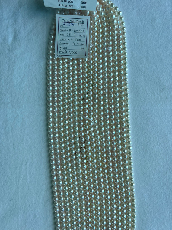 Necklace - Akoya  6.5 - - 7mm - R A TAA - <TAG> - S-6386