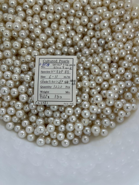South Sea White - 6 - - 11mm - W R-RN 1-2/2+ (V DT) AAA/AA - <TAG> - S-6679