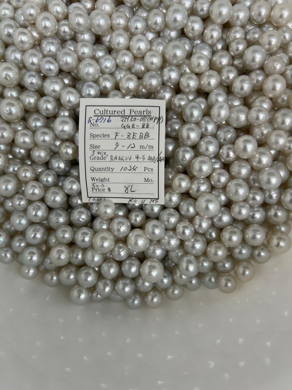 South Sea White - 9 - - 12mm - S MIX RNSROV 4-5 AAA/AA - <TAG> - S-6716