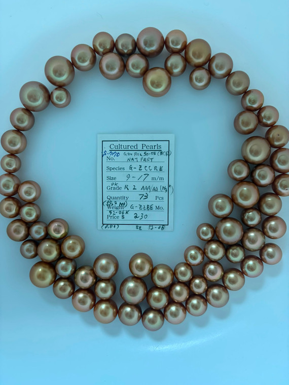 South Sea Dyed Gold - 9 - - 17mm - DK R 2 AAA/AA (M3+) - S-7170