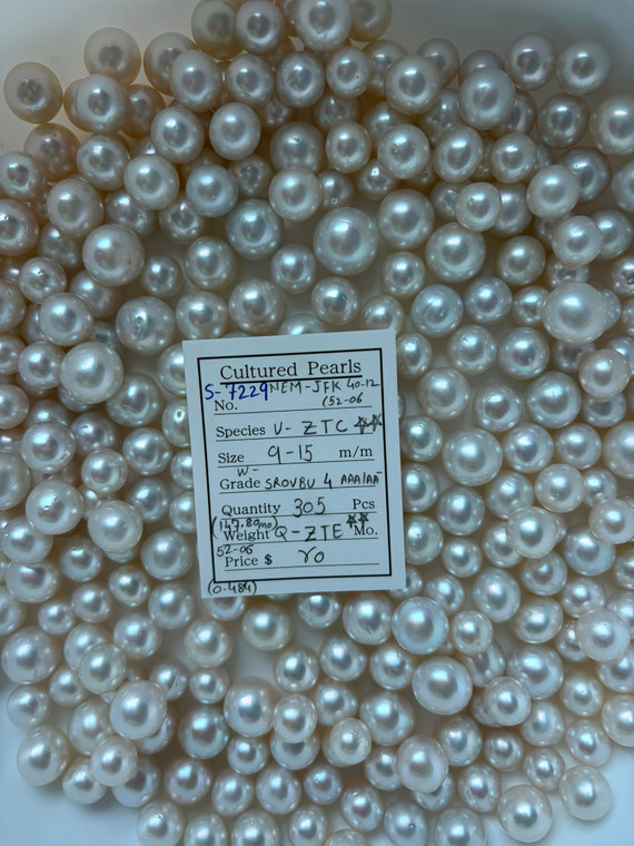 South Sea White - 9 - - 15mm - W- SROVBU 4 AAA/AA- - S-7229