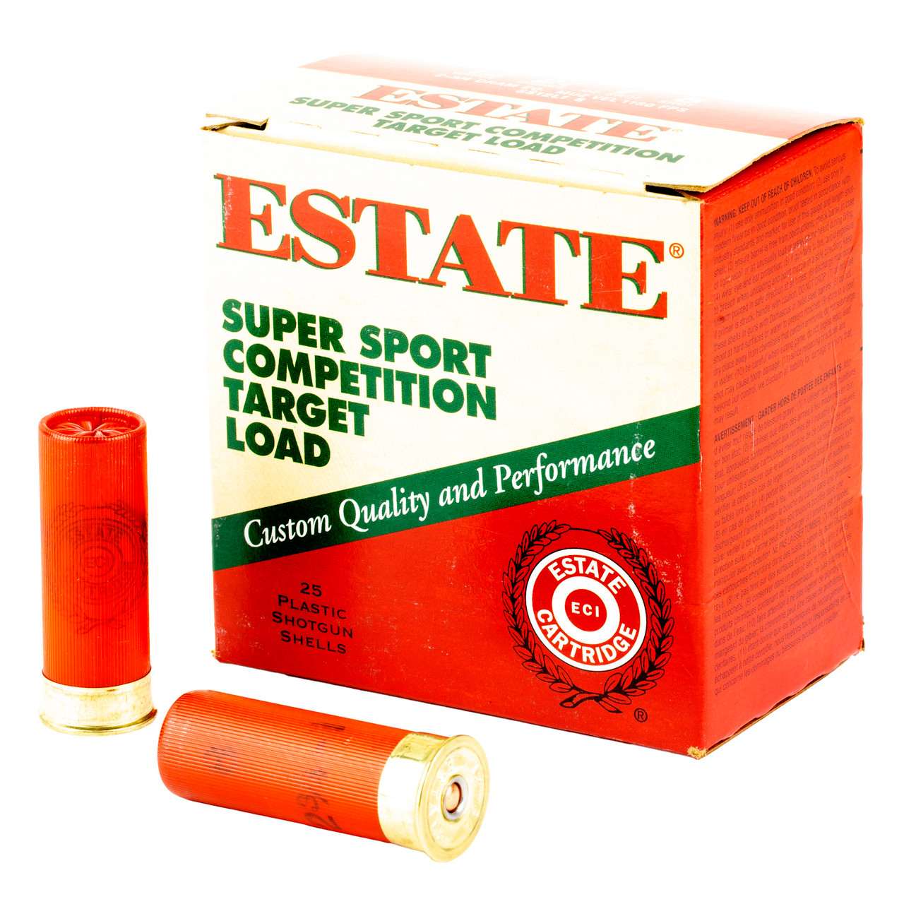 Estate 12 Gauge 2 3/4" 10Z 8 Shot - 25 Shells