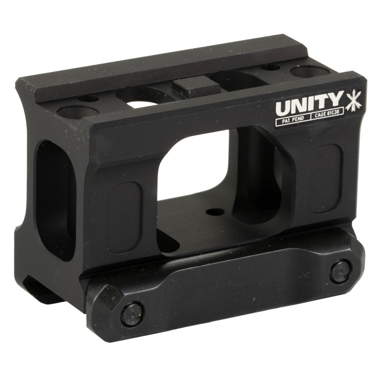 Unity Tactical, FAST Micro, Red Dot Mount, 2.26" Optical Height, Compatible with CompM5s, CompM5b, Duty RDS Footprints, Anodized Finish, Black