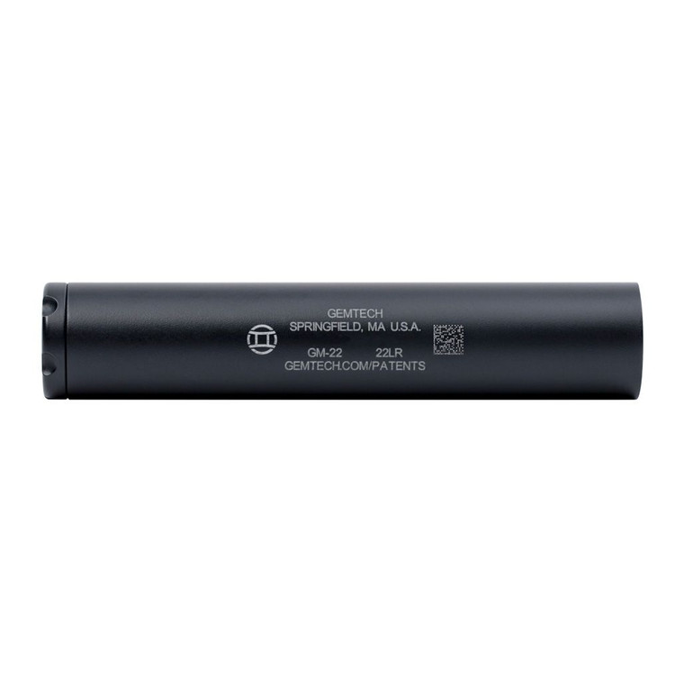 Gemtech GM-22 .22LR suppressor black Cerakote 1/2x28 thread