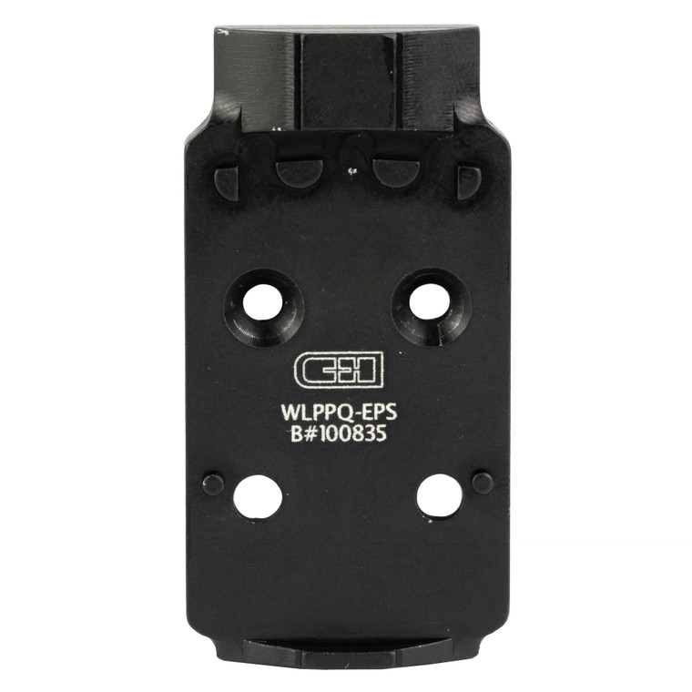C&H Precision, V4, Optic Mounting Plate, For Walther PPQ Q4/Q5 to Holosun EPS/EPS Carry, Anodized Finish, Black