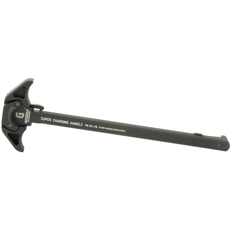 Geissele Automatics, Super Charging Handle SCH, 7.62", 7075-T6 Aluminum, Ambidextrous, Black Finish, Fits AR 10