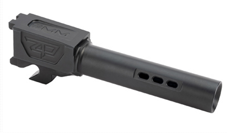 Zaffiri Precision, Ported Pistol Barrel, 9mm, 3.8", Nitride Finish, Black, Fits Sig P320 Compact