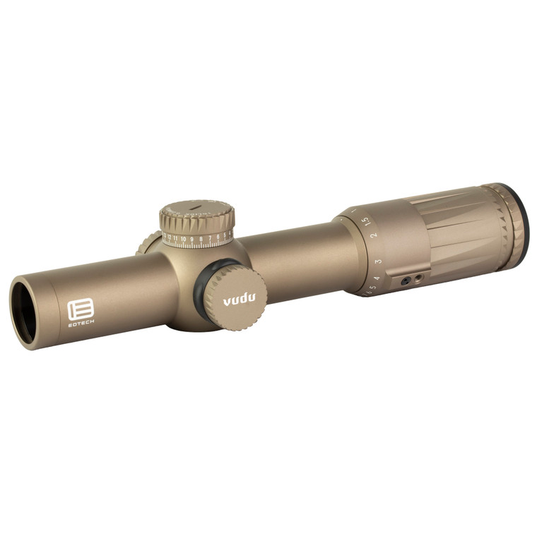 EOTech, Vudu, 1-10X28 First Focal Plane, Rifle Scope, 34mm Tube, SR4 Illuminated MOA Reticle, Tan