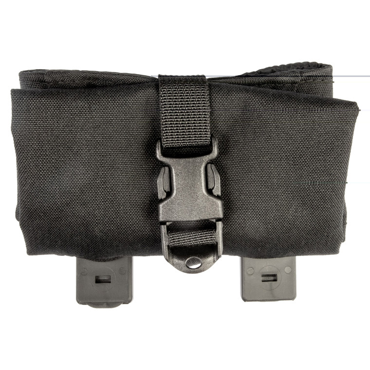 Grey Ghost Gear, Roll-Up Dump Pouch, MOLLE Compatible, Laminated Nylon Construction, Matte Finish, Black